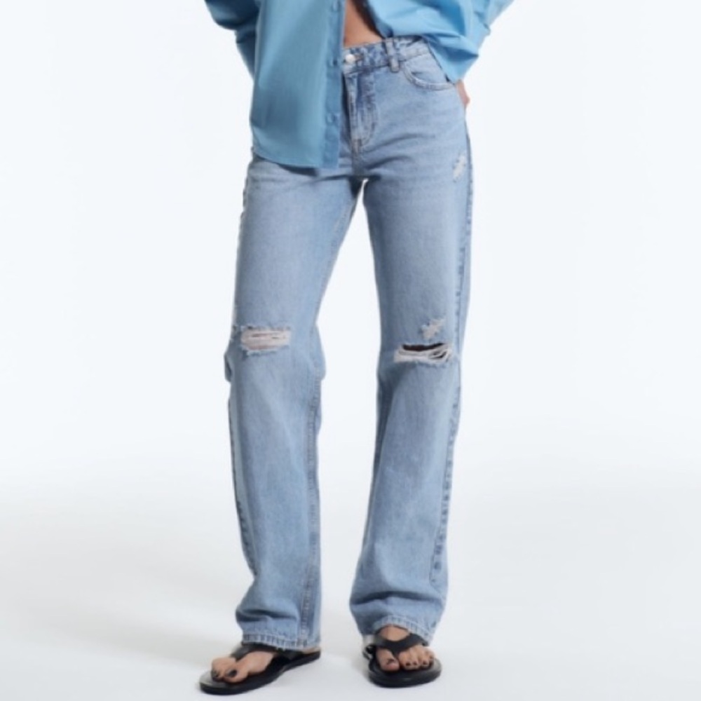 Zara 90’s Premium Straight Leg Full Length Jeans